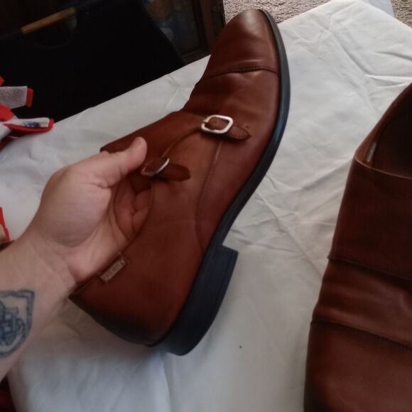 Pikolinos Brown Leather Monk Strap Shoes Mens Size 13 US 46 EU Morocco main image 5